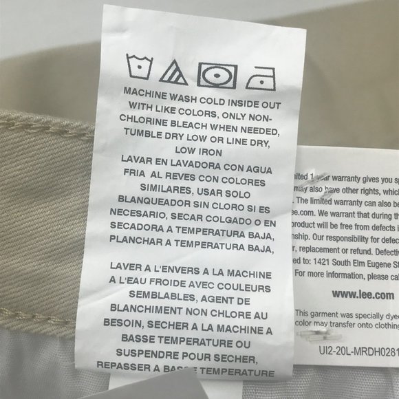 Lee Women's 22M Midrise Bermuda Regular Fit Pioneer Beige Short New With Tags - Picture 7 of 12